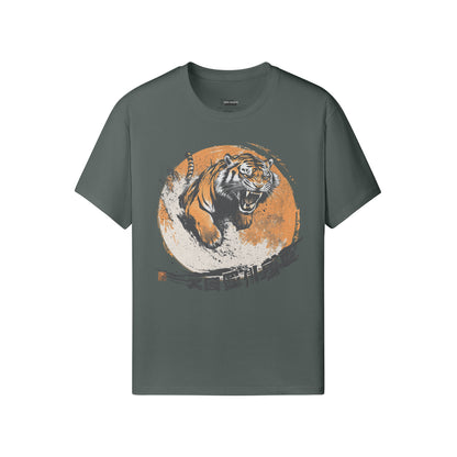 Ausgefallenes T-Shirt für Männer und Damen mit Japan Tiger print-ASIA-Shirts
