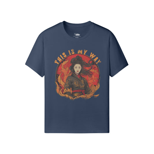 Ausgefallenes T-Shirt für Männer und Damen mit Geisha print-ASIA-Shirts ASIA-Shirts