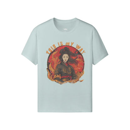 Ausgefallenes T-Shirt für Männer und Damen mit Geisha print-ASIA-Shirts