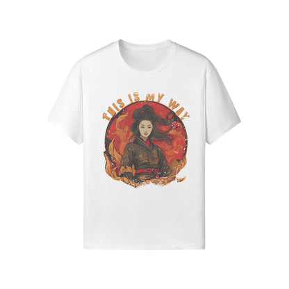 Ausgefallenes T-Shirt für Männer und Damen mit Geisha print-ASIA-Shirts