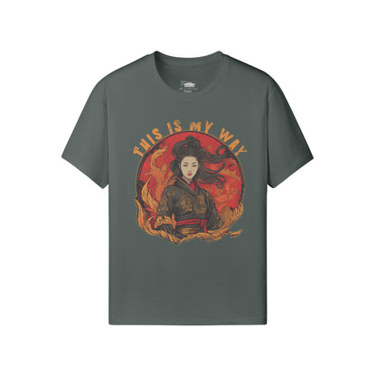 Ausgefallenes T-Shirt für Männer und Damen mit Geisha print-ASIA-Shirts