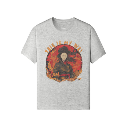 Ausgefallenes T-Shirt für Männer und Damen mit Geisha print-ASIA-Shirts