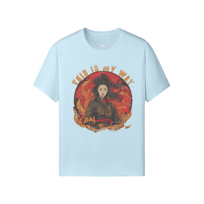 Ausgefallenes T-Shirt für Männer und Damen mit Geisha print-ASIA-Shirts