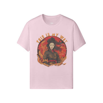 Ausgefallenes T-Shirt für Männer und Damen mit Geisha print-ASIA-Shirts