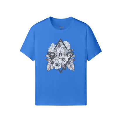 Ausgefallenes T-Shirt für Männer und Damen mit ALOHA print-ASIA-Shirts