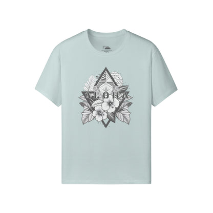 Ausgefallenes T-Shirt für Männer und Damen mit ALOHA print-ASIA-Shirts
