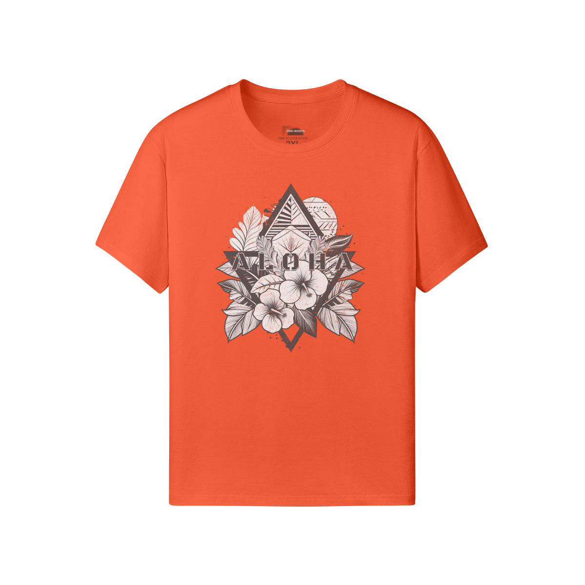 Ausgefallenes T-Shirt für Männer und Damen mit ALOHA print-ASIA-Shirts