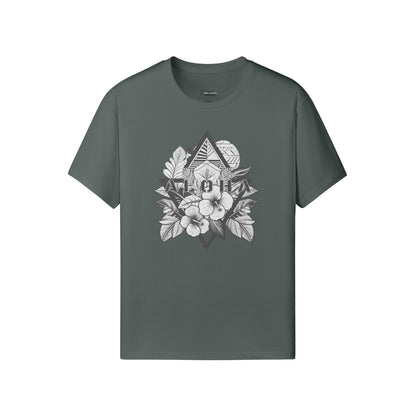 Ausgefallenes T-Shirt für Männer und Damen mit ALOHA print-ASIA-Shirts