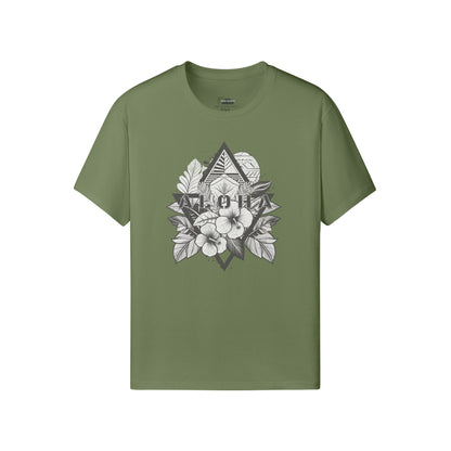 Ausgefallenes T-Shirt für Männer und Damen mit ALOHA print-ASIA-Shirts