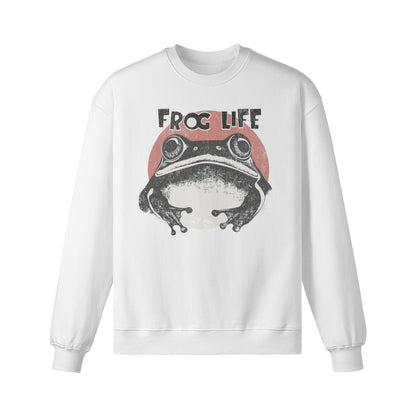 Heavy Oversized Sweatshirt mit Frosch Japan Kunst print-ASIA-Shirts