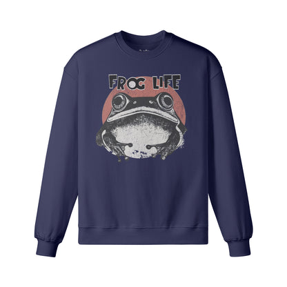 Heavy Oversized Sweatshirt mit Frosch Japan Kunst print-ASIA-Shirts