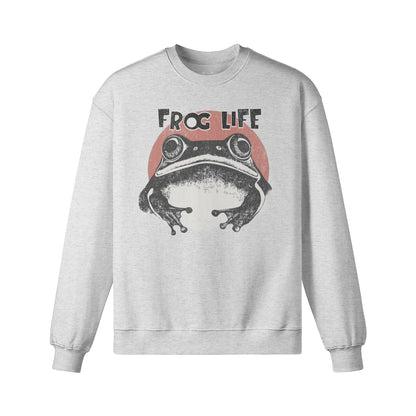 Heavy Oversized Sweatshirt mit Frosch Japan Kunst print-ASIA-Shirts
