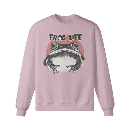 Heavy Oversized Sweatshirt mit Frosch Japan Kunst print-ASIA-Shirts