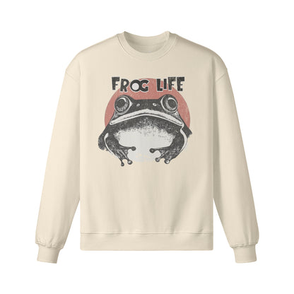 Heavy Oversized Sweatshirt mit Frosch Japan Kunst print-ASIA-Shirts
