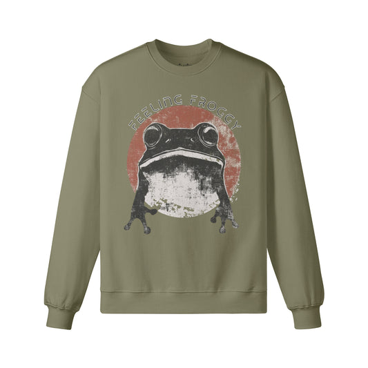 Heavy Oversized Sweatshirt Frosch Japan Kunst print-ASIA-Shirts ASIA-Shirts