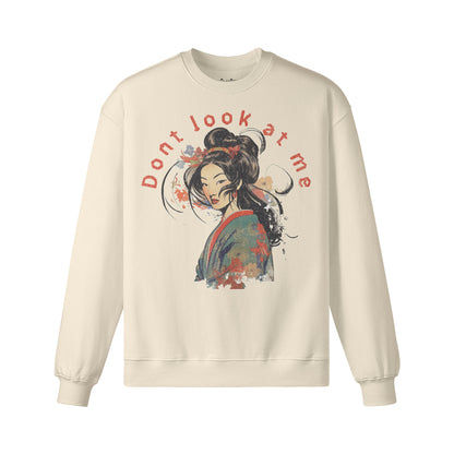Heavy Oversized Sweatshirt Geisha print-ASIA-Shirts