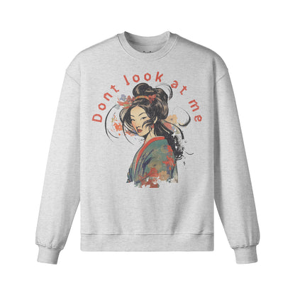 Heavy Oversized Sweatshirt Geisha print-ASIA-Shirts