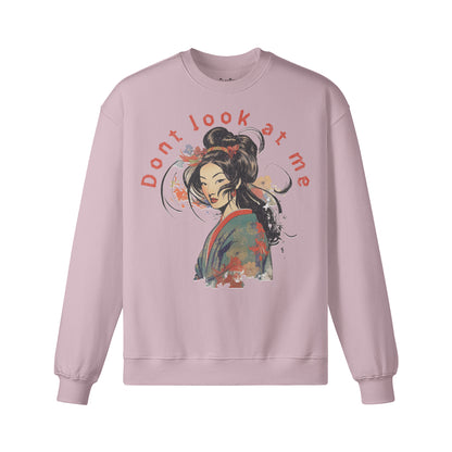 Heavy Oversized Sweatshirt Geisha print-ASIA-Shirts
