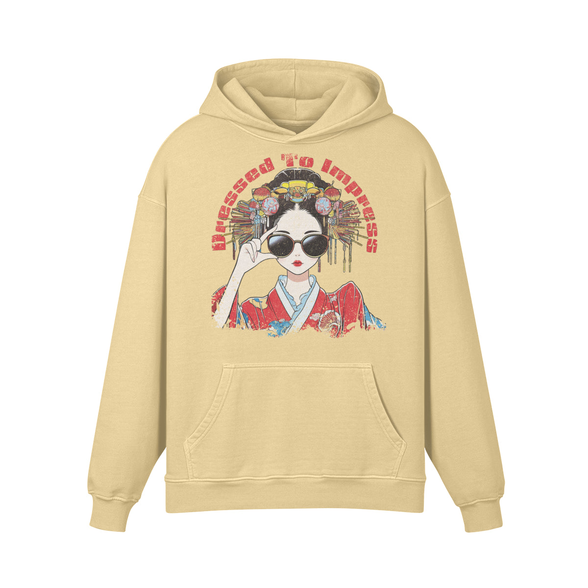 Premium Hoodie washed out look "Dressed to impress"-ASIA-Shirts