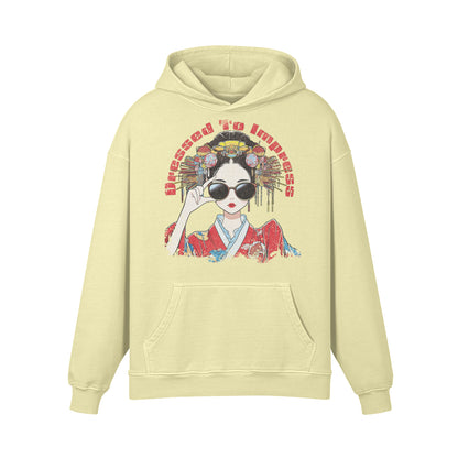 Premium Hoodie washed out look "Dressed to impress"-ASIA-Shirts