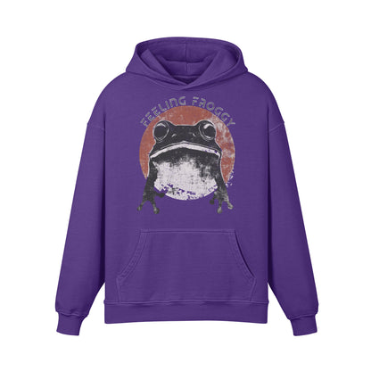 Premium Hoodie washed out look "Feeling Froggy" print-ASIA-Shirts