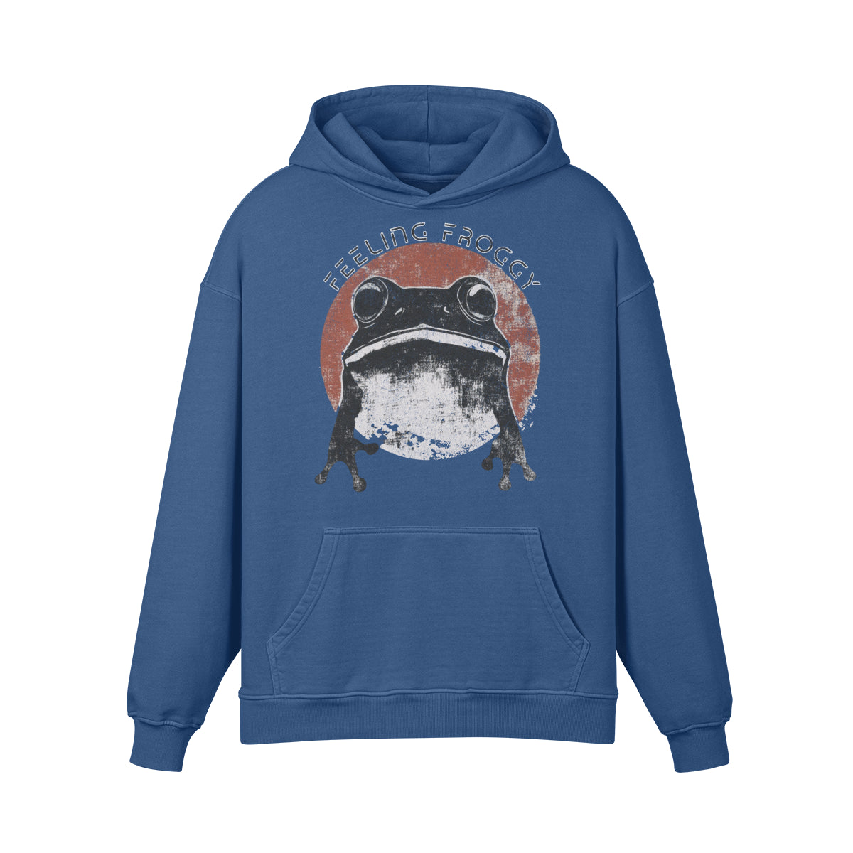 Premium Hoodie washed out look "Feeling Froggy" print-ASIA-Shirts