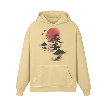 Premium Hoodie washed out look "Asia Spirit" print-ASIA-Shirts