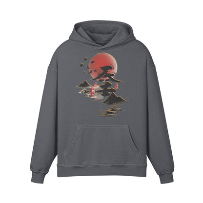 Premium Hoodie washed out look "Asia Spirit" print-ASIA-Shirts