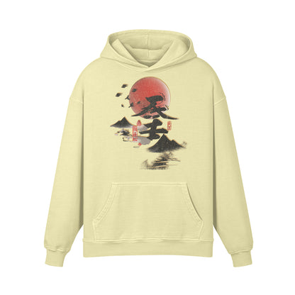 Premium Hoodie washed out look "Asia Spirit" print-ASIA-Shirts