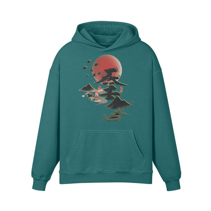 Premium Hoodie washed out look "Asia Spirit" print-ASIA-Shirts