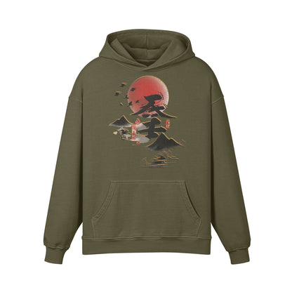 Premium Hoodie washed out look "Asia Spirit" print-ASIA-Shirts