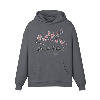 Premium Hoodie washed out look "Asia Spirit" Cherry Blossom print-ASIA-Shirts