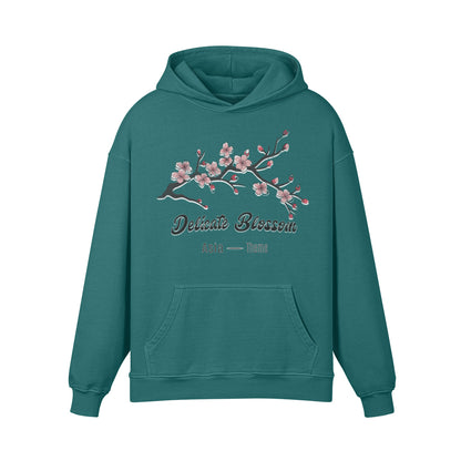 Premium Hoodie washed out look "Asia Spirit" Cherry Blossom print-ASIA-Shirts