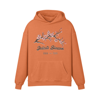 Premium Hoodie washed out look "Asia Spirit" Cherry Blossom print-ASIA-Shirts