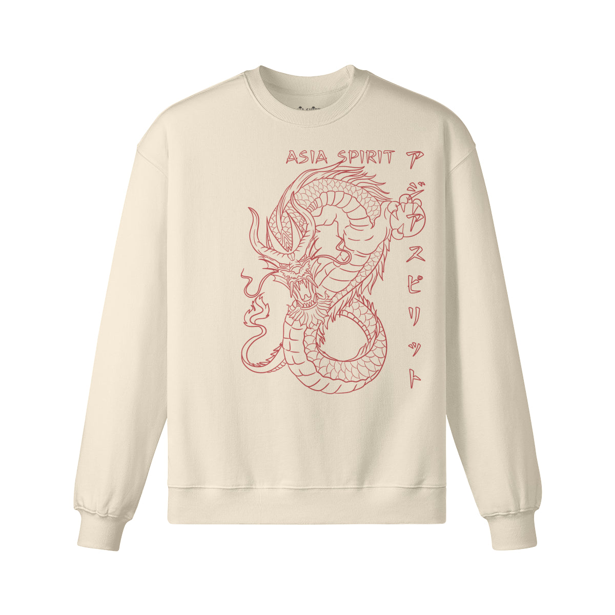 Heavy Oversized Sweatshirt mit Japan Drachen Asia Spirit print-ASIA-Shirts