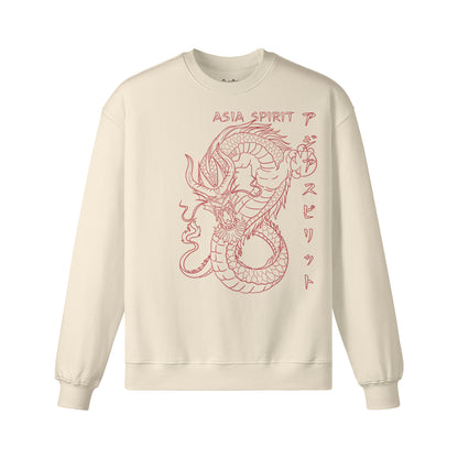 Heavy Oversized Sweatshirt mit Japan Drachen Asia Spirit print-ASIA-Shirts