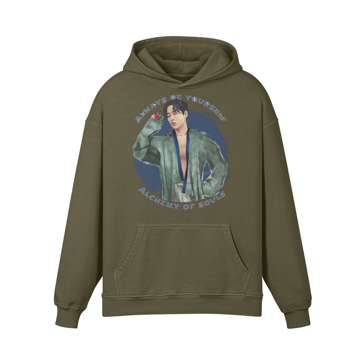 Premium Hoodie washed out look " Handgemahlt von LUKART" Alchemy of Souls-ASIA-Shirts