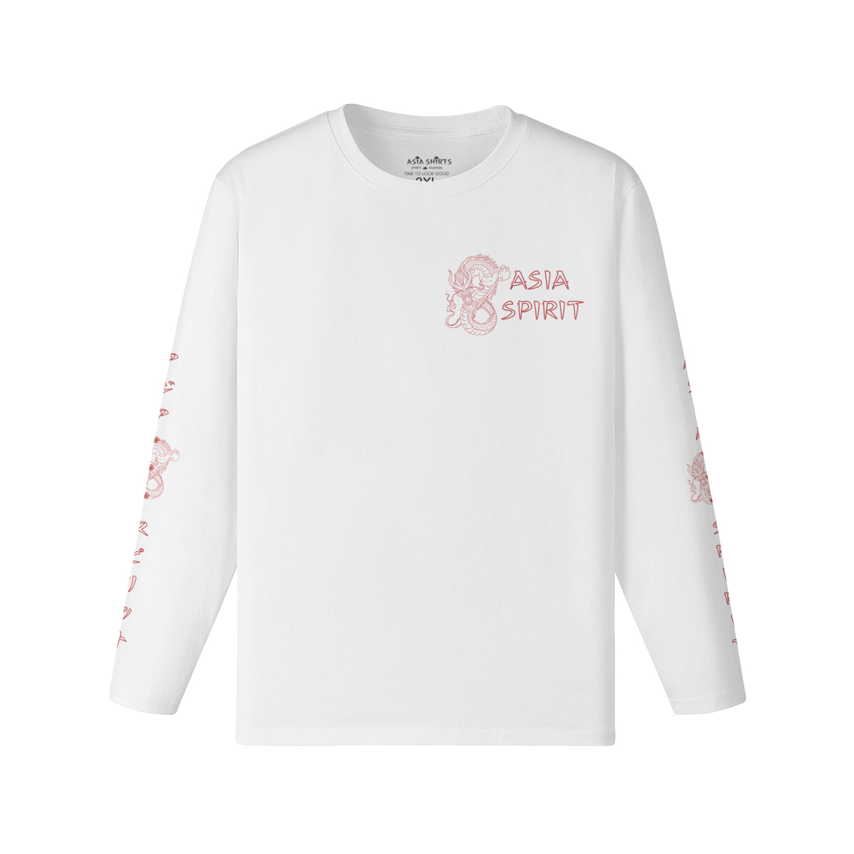 Langarmshirt Bio-Baumwolle mit Drachen print-ASIA-Shirts