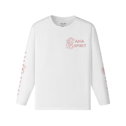 Langarmshirt Bio-Baumwolle mit Drachen print-ASIA-Shirts
