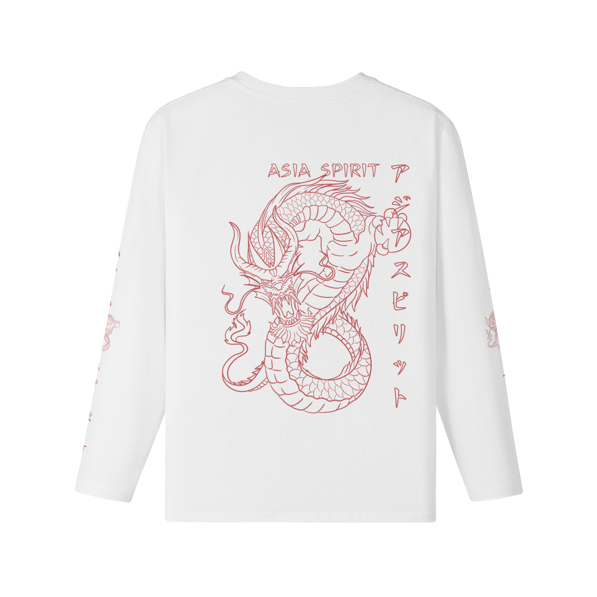 Langarmshirt Bio-Baumwolle mit Drachen print-ASIA-Shirts