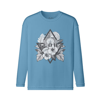 Vintage Langarmshirt im Streetwear look mit ALOHA print-ASIA-Shirts