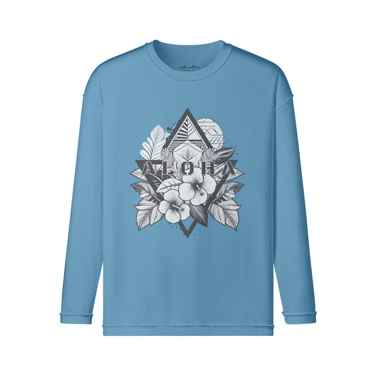 Vintage Langarmshirt im Streetwear look mit ALOHA print-ASIA-Shirts ASIA-Shirts