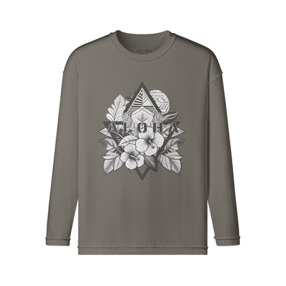 Vintage Langarmshirt im Streetwear look mit ALOHA print-ASIA-Shirts