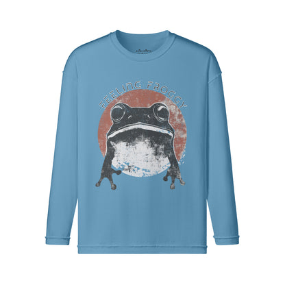 Vintage Langarmshirt im Streetwear look mit Frosch print "Feeling Froggy"-ASIA-Shirts