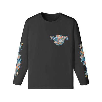 Langarmshirt mit Koi und Japan Wave print Bio-Baumwolle-ASIA-Shirts