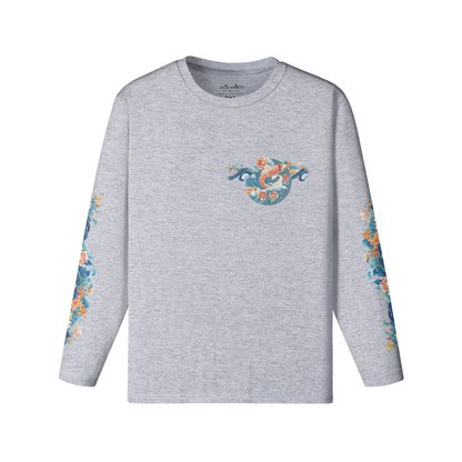 Langarmshirt mit Koi und Japan Wave print Bio-Baumwolle-ASIA-Shirts