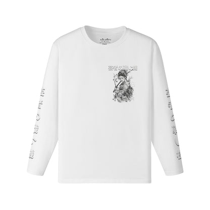 Langarmshirt Bio-Baumwolle mit Geisha print-ASIA-Shirts