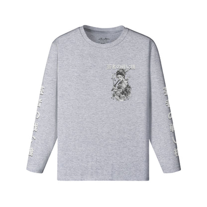 Langarmshirt Bio-Baumwolle mit Geisha print-ASIA-Shirts