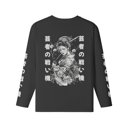 Langarmshirt Bio-Baumwolle mit Geisha print-ASIA-Shirts