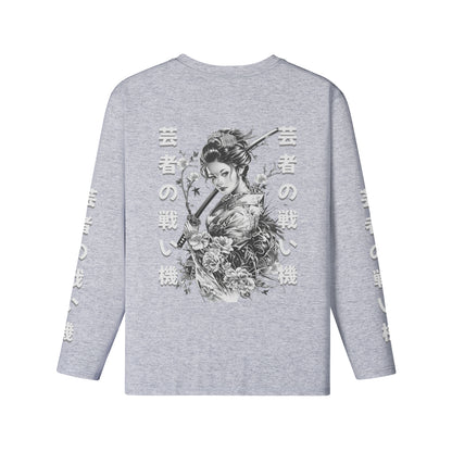 Langarmshirt Bio-Baumwolle mit Geisha print-ASIA-Shirts